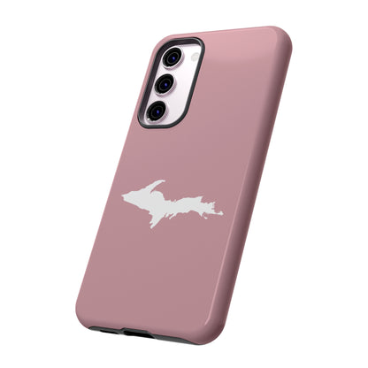 Michigan Upper Peninsula Tough Phone Case (Cherry Blossom Color w/ UP Outline) | Samsung & Pixel Android