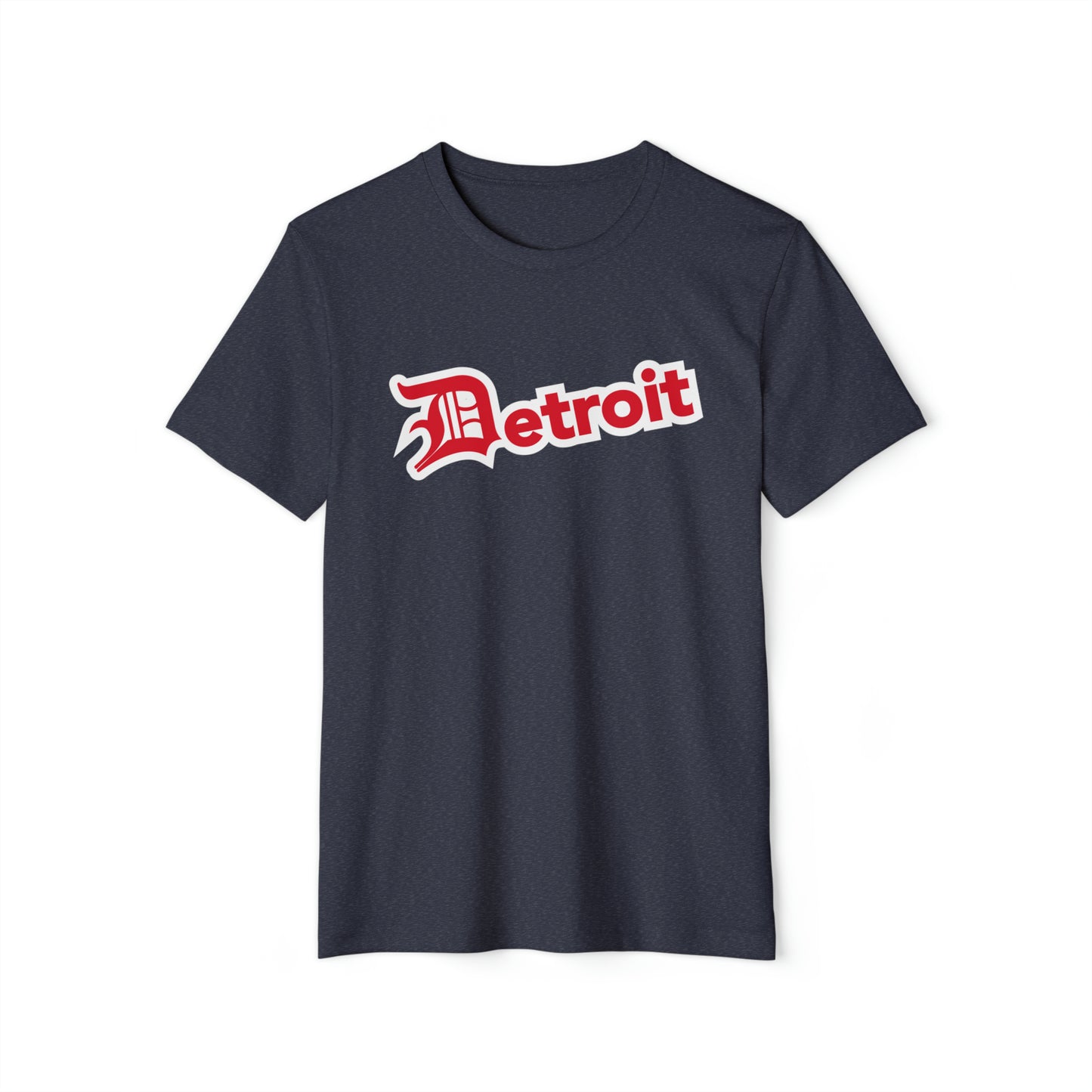 'Detroit' T-Shirt (Aliform Red Old English 'D') | Unisex Recycled Organic