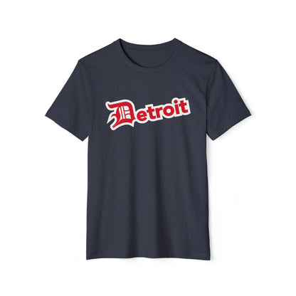 'Detroit' T-Shirt (Aliform Red Old English 'D') | Unisex Recycled Organic