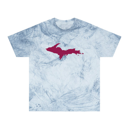 Michigan Upper Peninsula T-Shirt (w/ Ruby Red UP Outline) | Unisex Color Blast