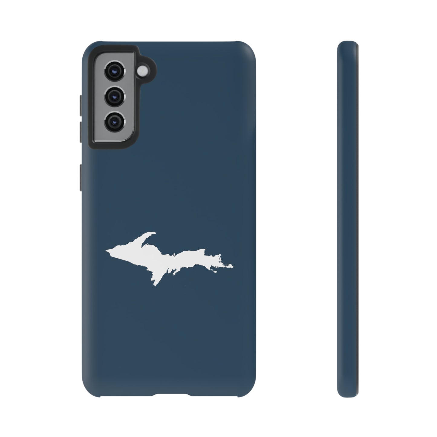 Michigan Upper Peninsula Tough Phone Case ('37 Caddie Cavalier Blue w/ UP Outline) | Samsung & Pixel Android