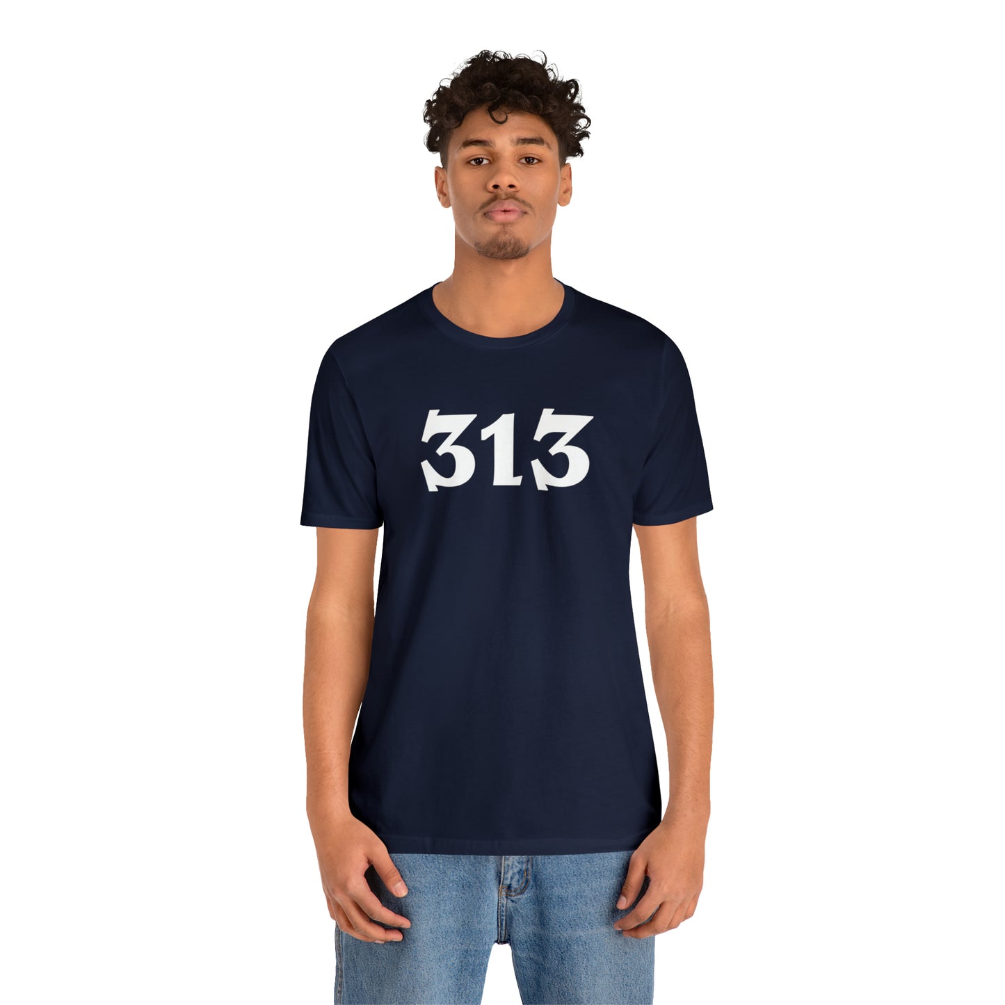 Detroit '313' T-Shirt (Angry Serif Font) | Unisex Standard Fit