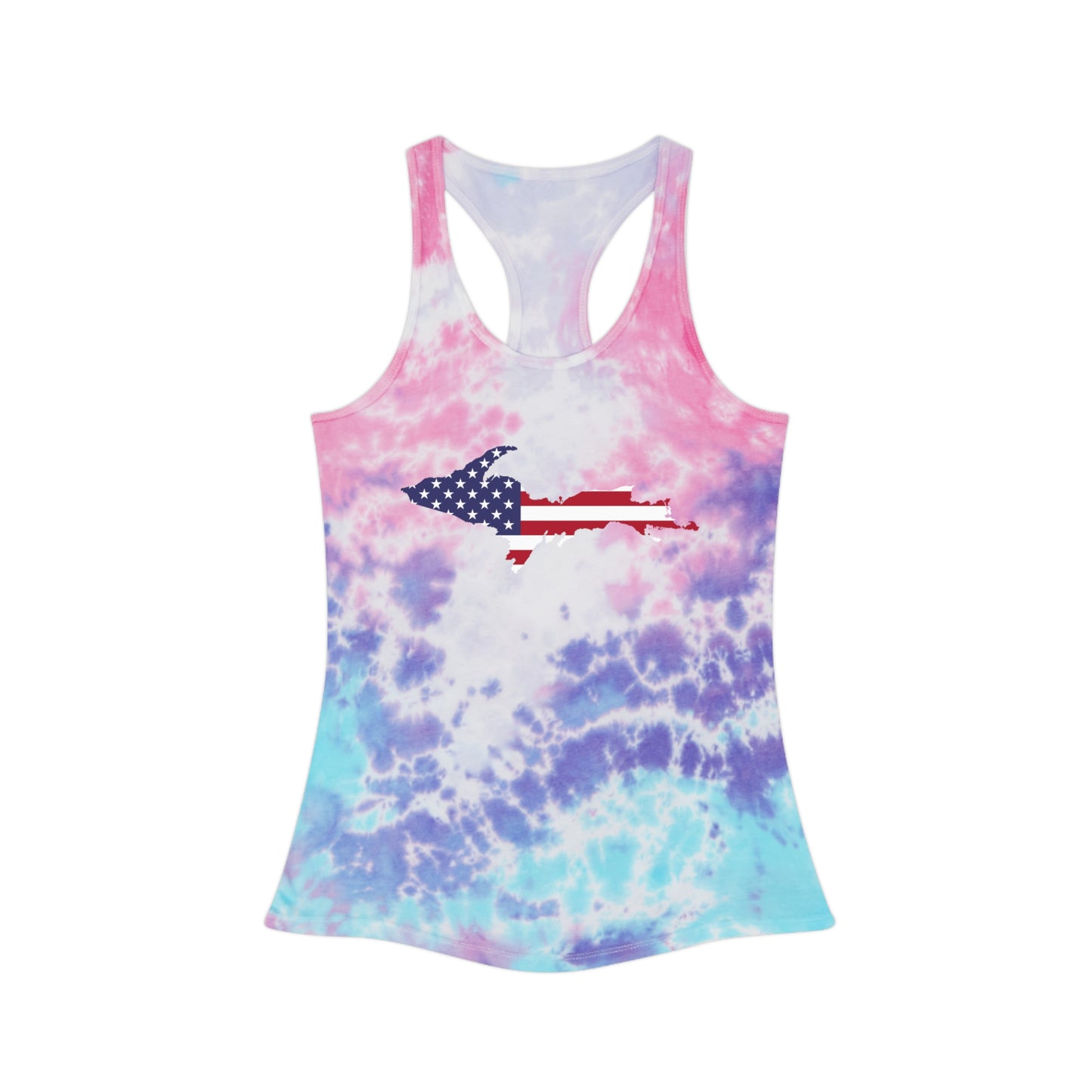 Michigan Upper Peninsula Tank Top (w/ UP USA Flag) | Tie-Dye Racerback