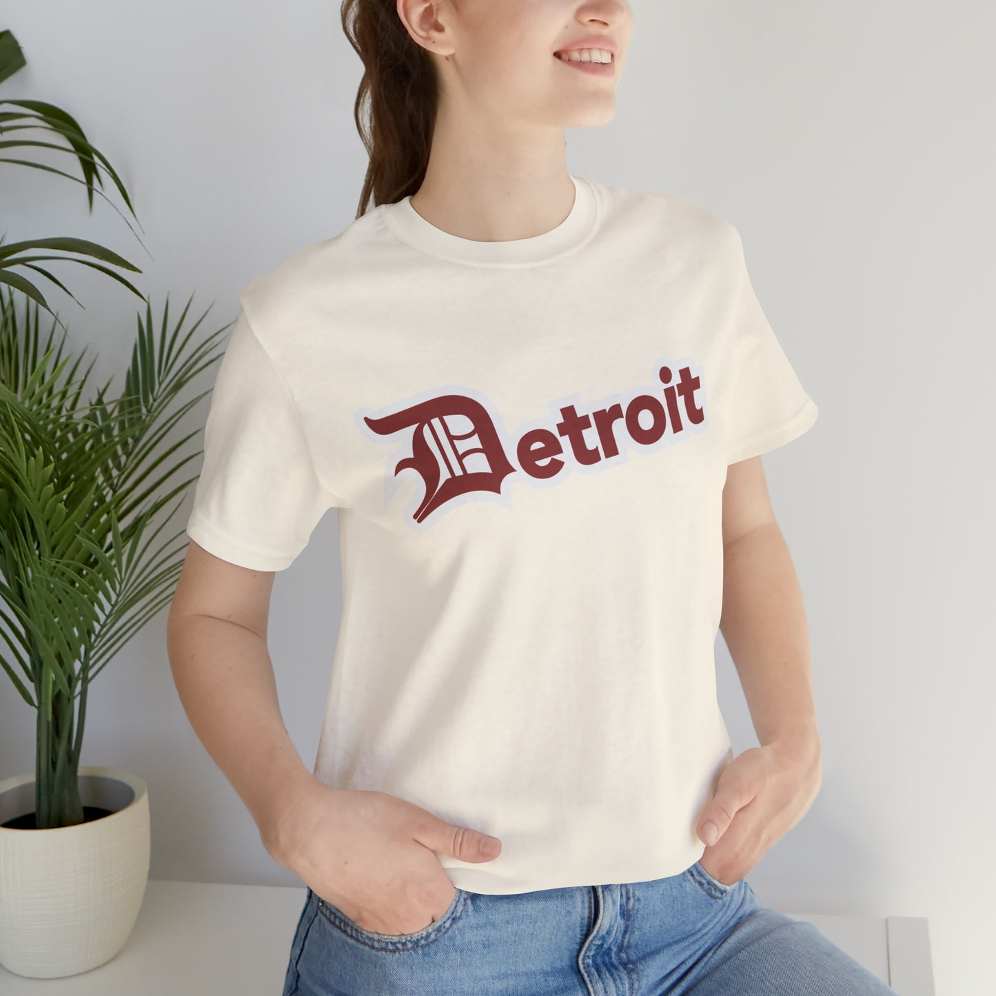 'Detroit' T-Shirt (Ore Dock Red w/ Old English 'D') | Unisex Standard