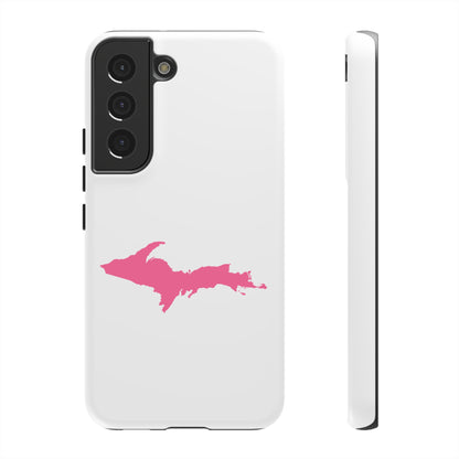 Michigan Upper Peninsula Tough Phone Case (w/ Pink UP Flag Outline) | Samsung & Pixel Android