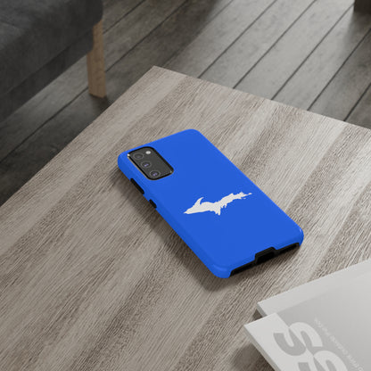 Michigan Upper Peninsula Tough Phone Case (Motor Town Blue w/ UP Outline) | Samsung & Pixel Android