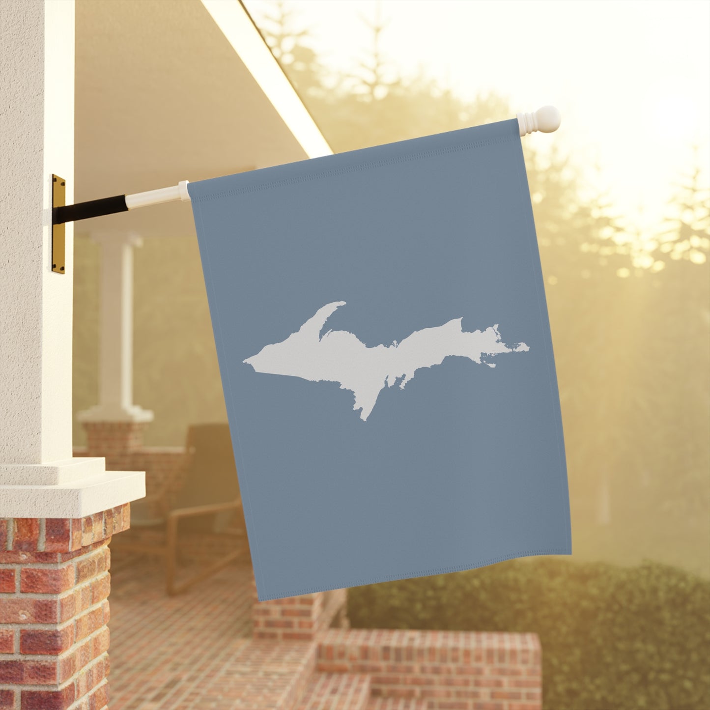 Michigan Upper Peninsula Home & Garden Flag (w/ UP Outline) | B-24 Grey