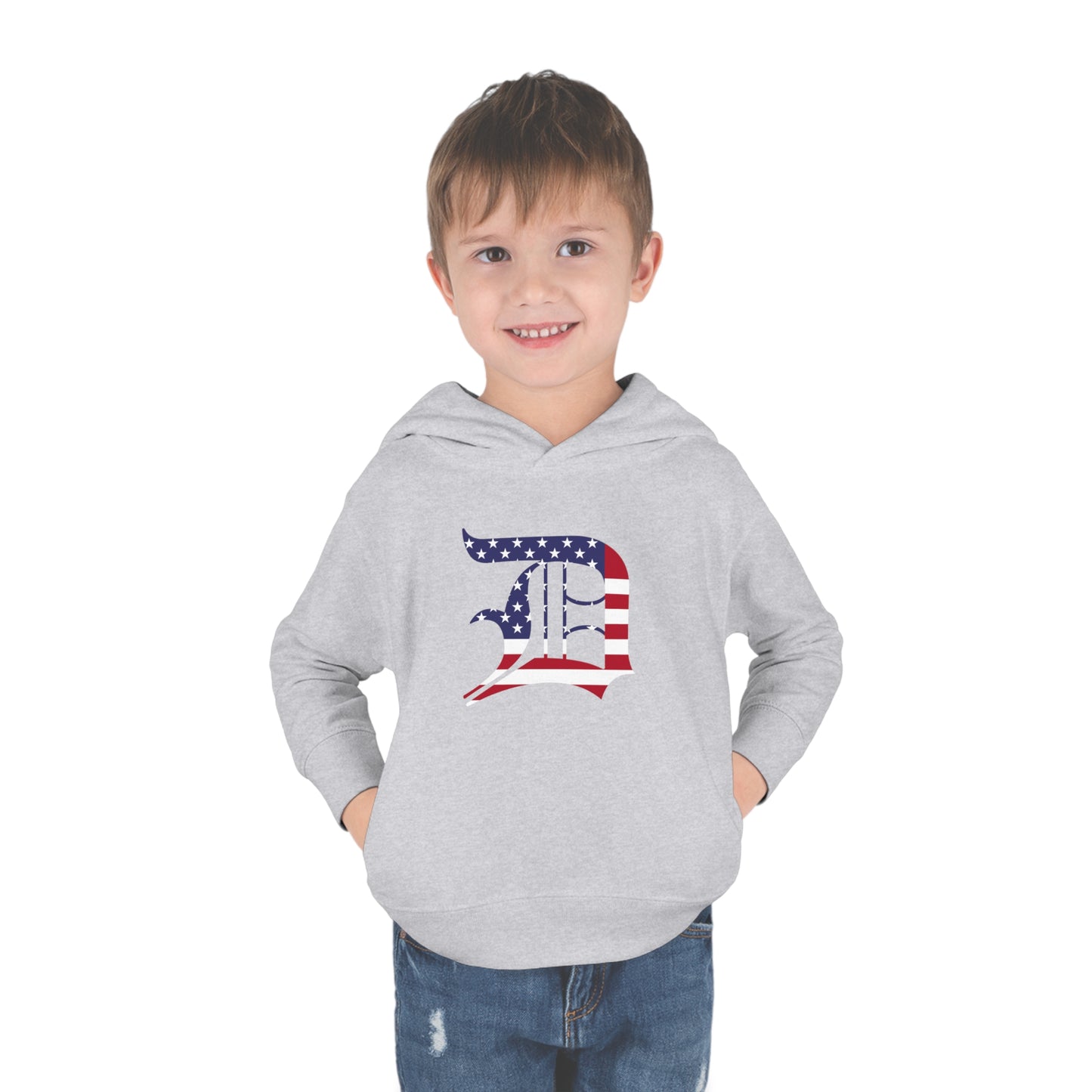 Detroit 'Old English D' Hoodie (Patriotic Edition) | Unisex Toddler