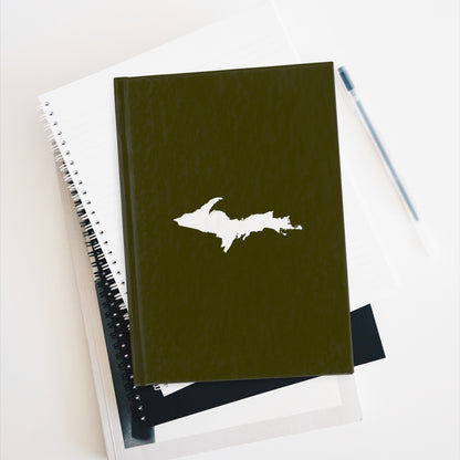 Michigan Upper Peninsula Blank Sketchbook (w/ UP Outline) | Military Green