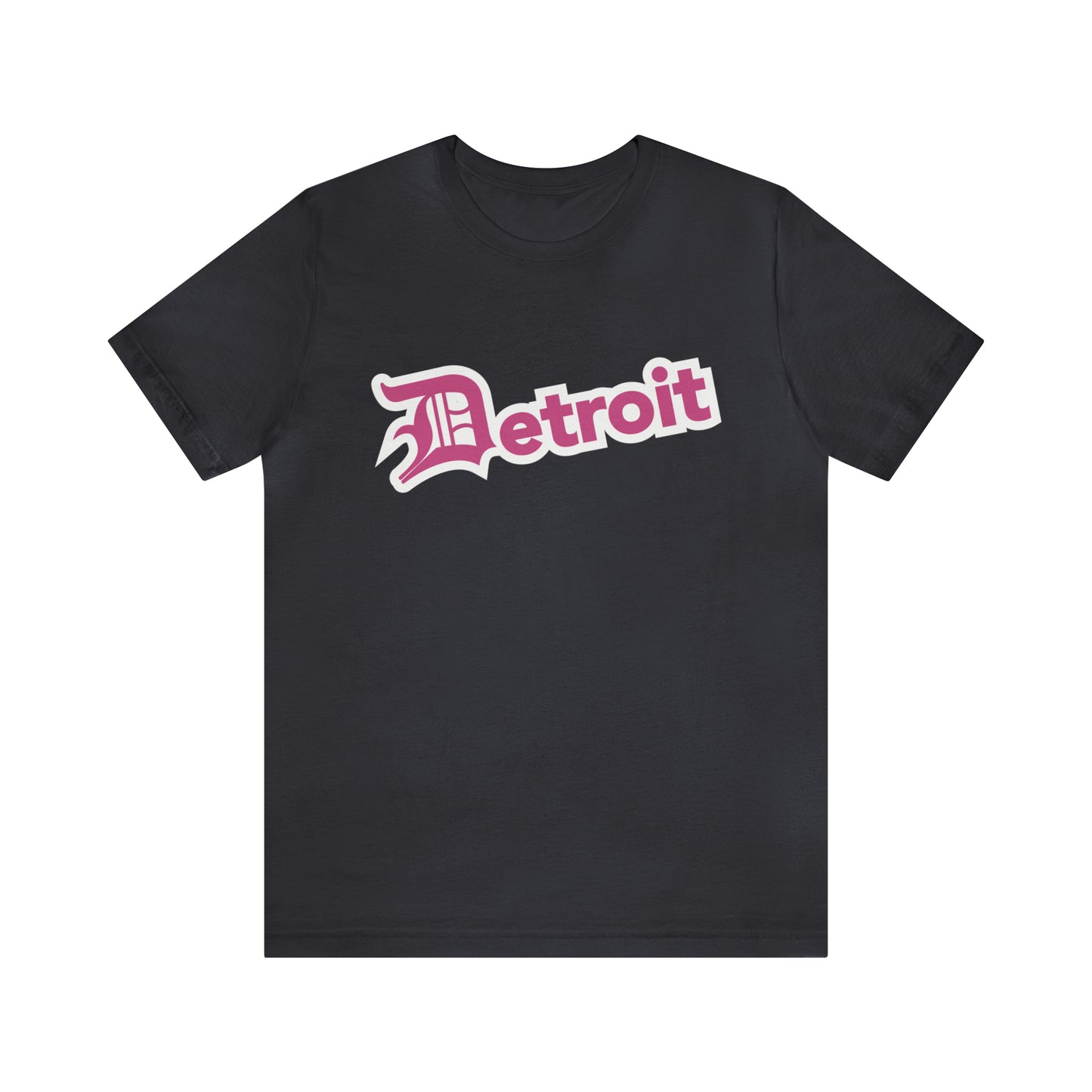 'Detroit' T-Shirt (Apple Blossom Pink w/ Old English 'D') | Unisex Standard