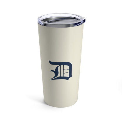 Detroit 'Old English D' Tumbler | Ivory White - 20oz