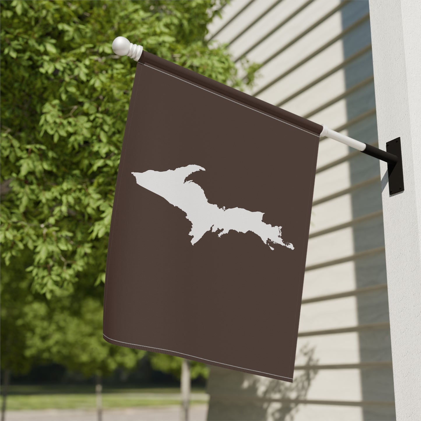 Michigan Upper Peninsula Home & Garden Flag (w/ UP Outline) | Hickory Color