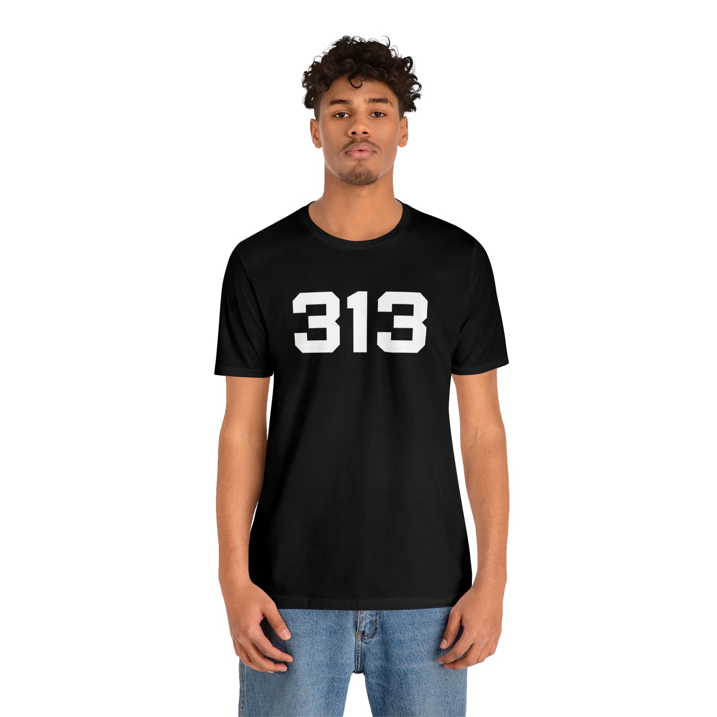 Detroit '313' T-Shirt (Athletic Font) | Unisex Standard Fit