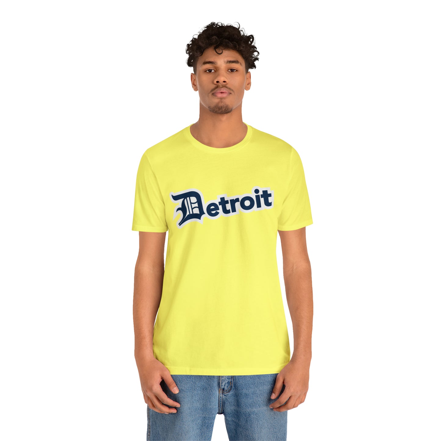 'Detroit' T-Shirt (Navy w/ Old English 'D') | Unisex Standard