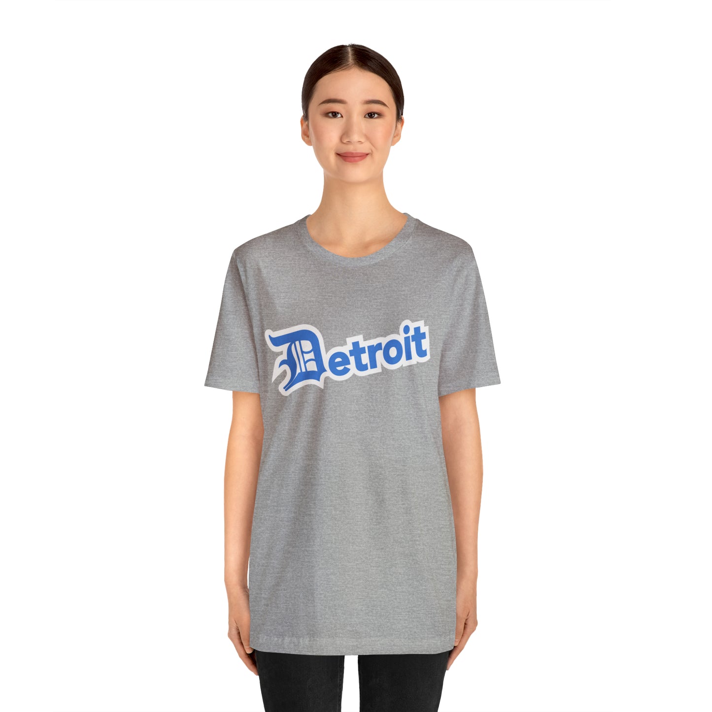 'Detroit' T-Shirt (Azure w/ Old English 'D') | Unisex Standard