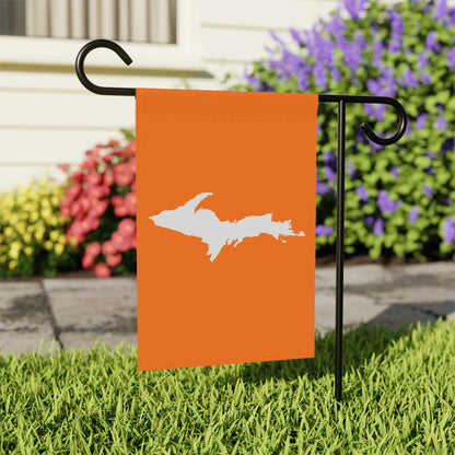 Michigan Upper Peninsula Home & Garden Flag (w/ UP Outline) | Safety Orange