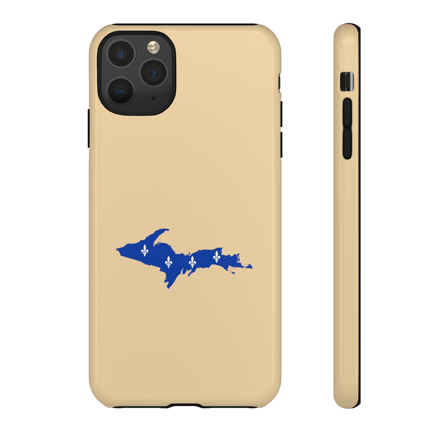 Michigan Upper Peninsula Tough Phone Case (Maple Color w/ UP Quebec Flag Outline) | Apple iPhone