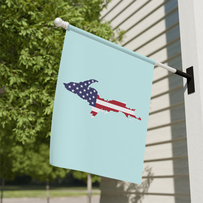 Michigan Upper Peninsula Home & Garden Flag (w/ UP USA Flag) | Cyan