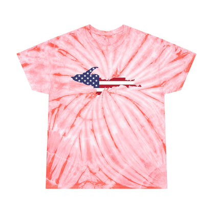 Michigan Upper Peninsula Tie-Dye T-Shirt (w/ UP USA Flag) | Unisex Cyclone