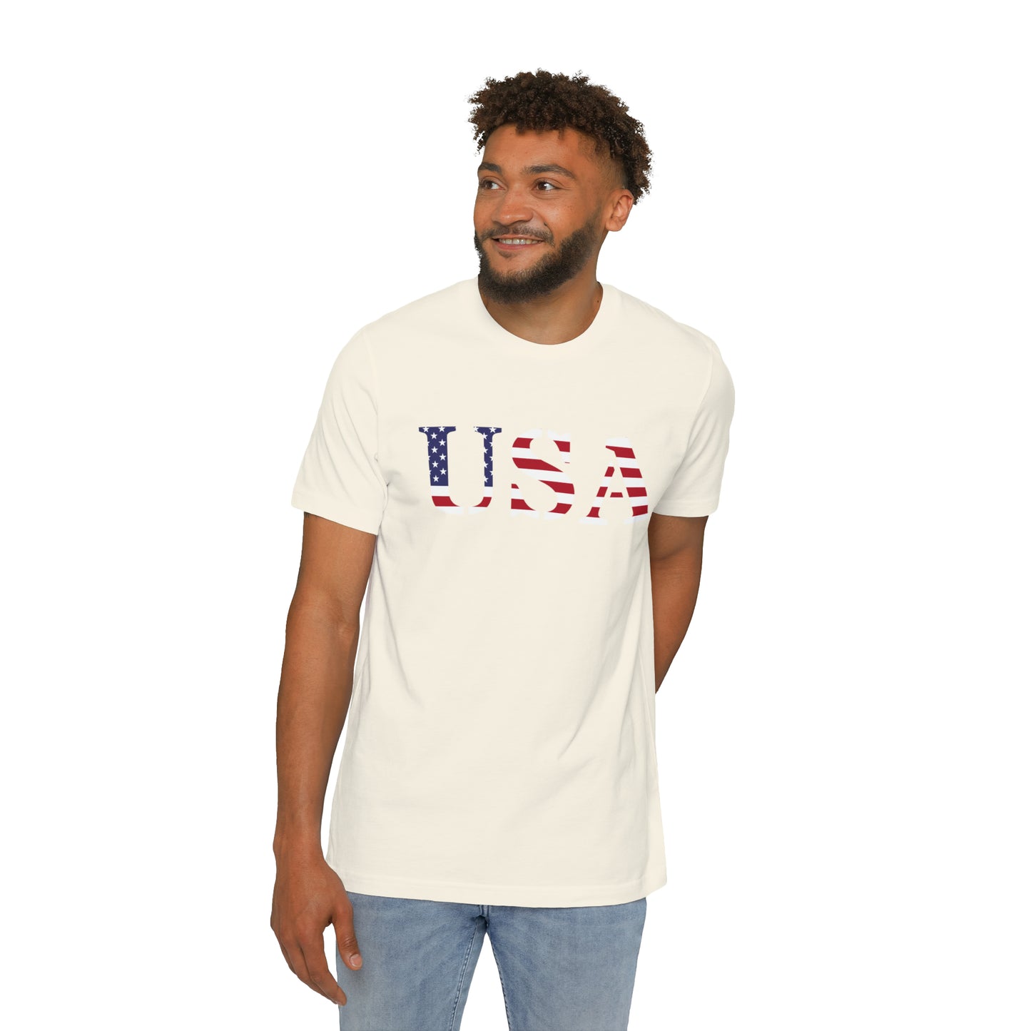 'USA' T-Shirt (Army Stencil Flag Edition) | Made in USA