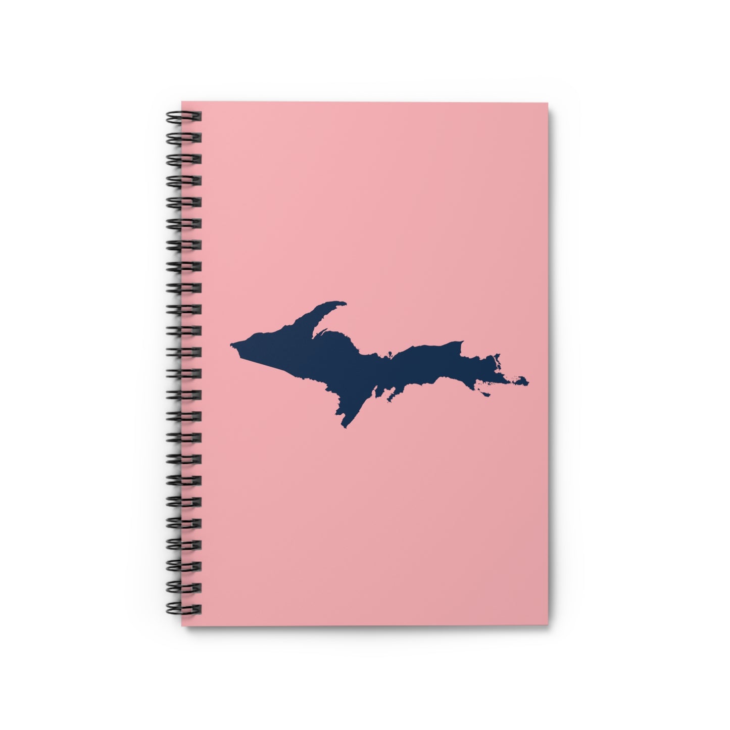 Michigan Upper Peninsula Spiral Notebook (w/ UP Outline) | Strawberry Pink