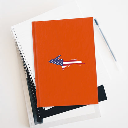 Michigan Upper Peninsula Blank Sketchbook (w/ UP USA Flag) | Maple Leaf Orange