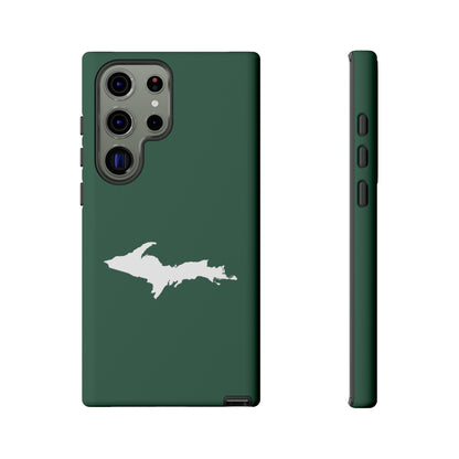 Michigan Upper Peninsula Tough Phone Case (Ginger Ale Green w/ UP Outline) | Samsung & Pixel Android