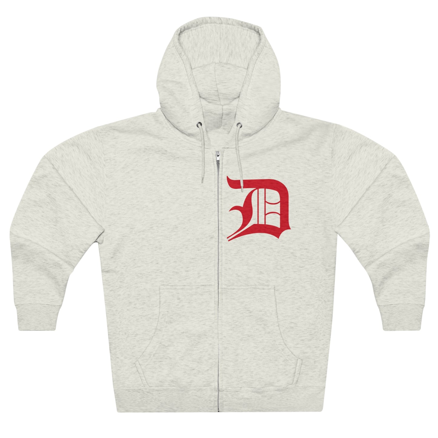 Detroit 'Old English D' Hoodie (Aliform Red) | Unisex Full Zip