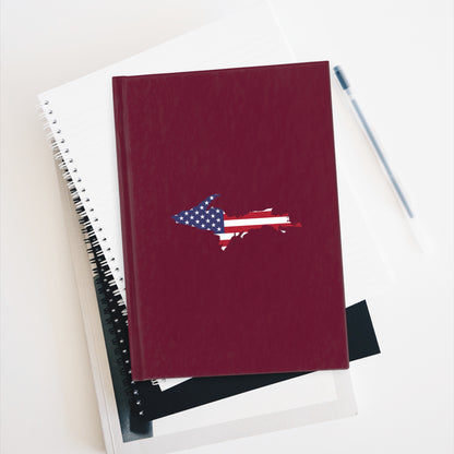 Michigan Upper Peninsula Blank Sketchbook (w/ UP USA Flag) | Old Mission Burgundy