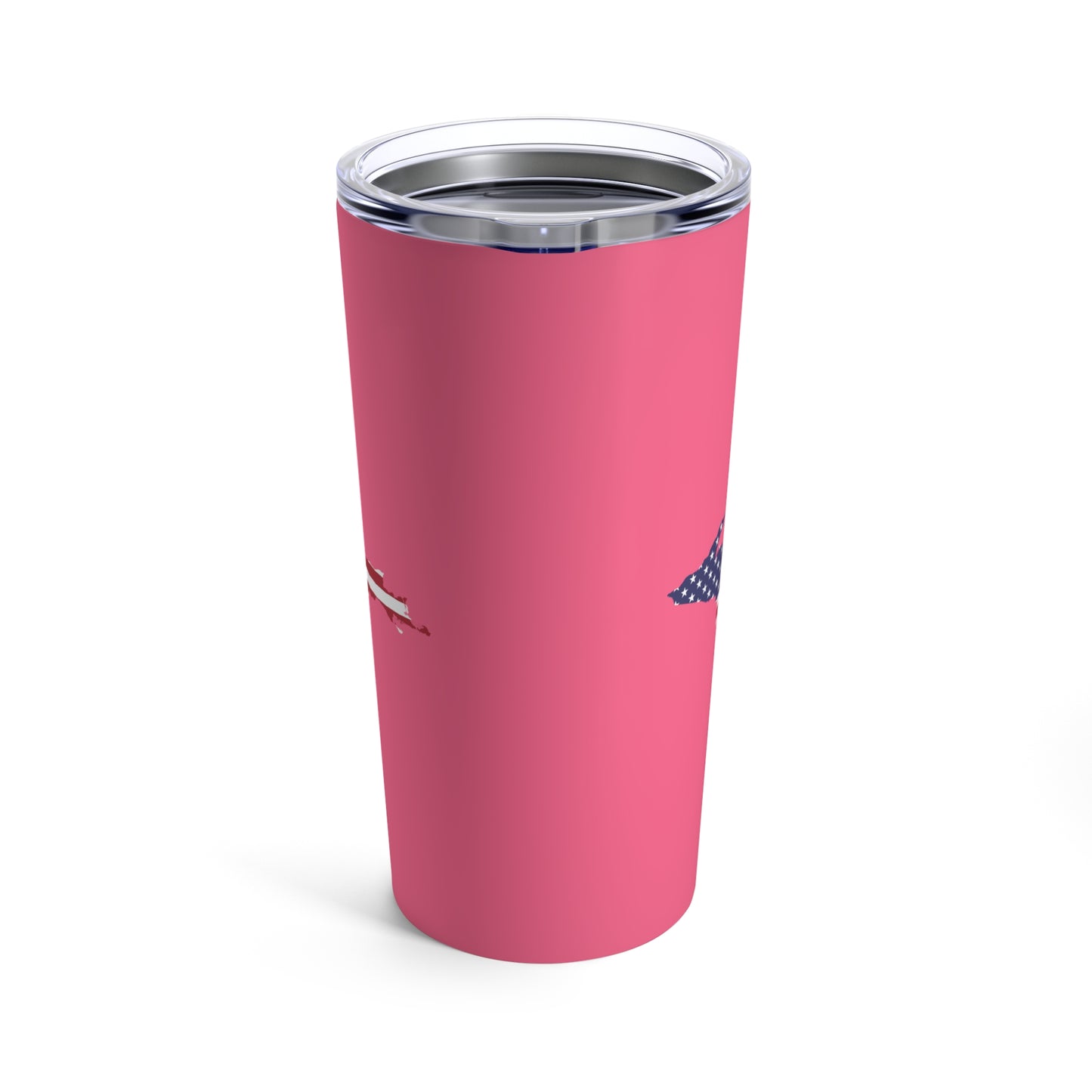 Michigan Upper Peninsula Tumbler (w/ UP USA Flag) | Rhodochrosite Pink - 20oz