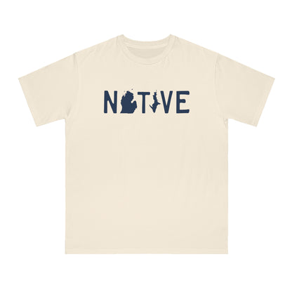 Michigan 'Native' T-Shirt (Licence Plate Font) | Organic Unisex