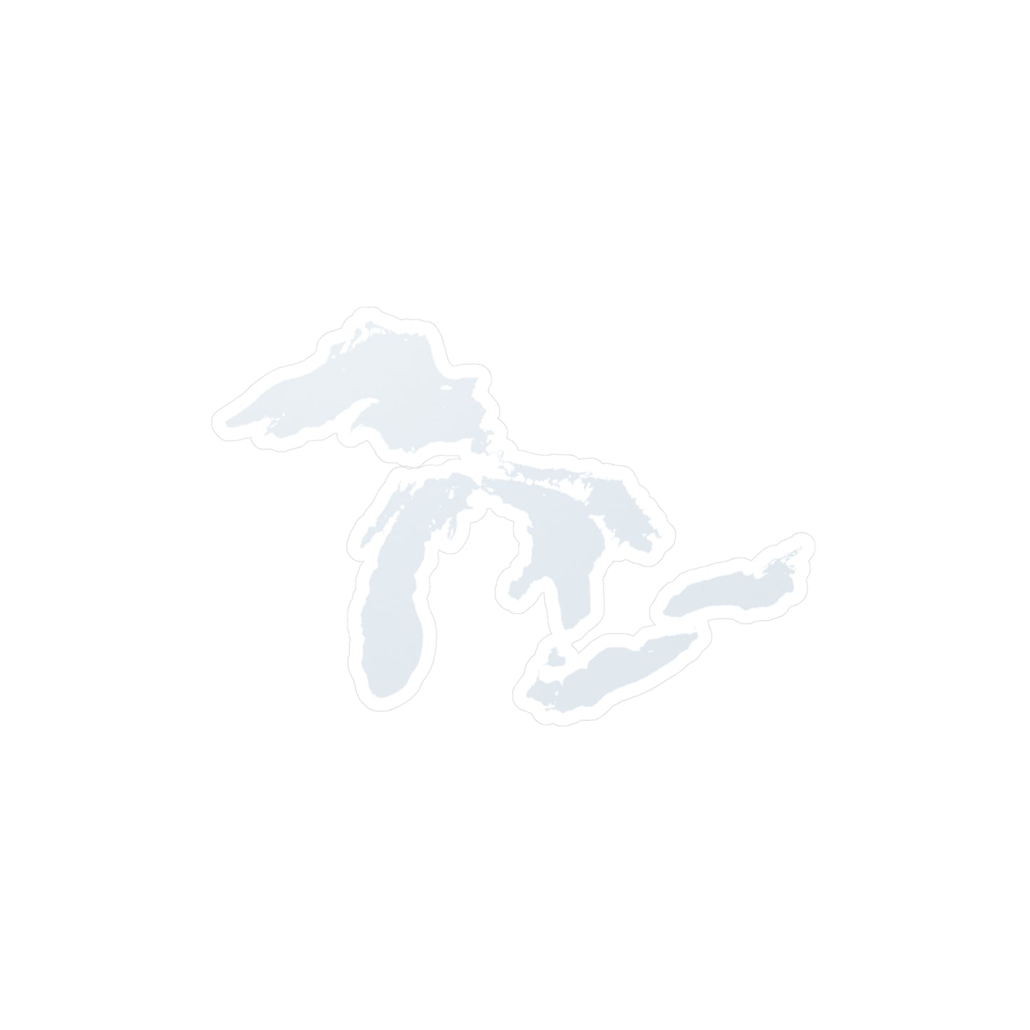 Great Lakes Kiss-Cut Windshield Decal | Gossy White