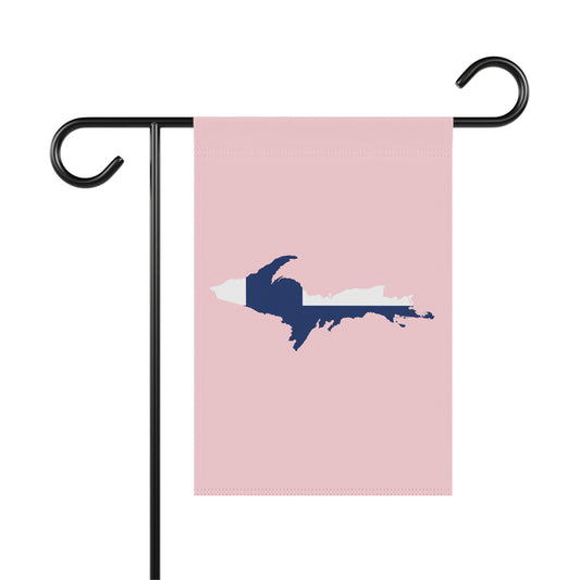 Michigan Upper Peninsula Home & Garden Flag (w/ UP Finland Flag) | Pale Pink