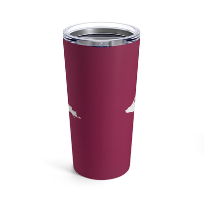 Michigan Upper Peninsula Tumbler (w/ UP Outline) | Ruby Red - 20oz