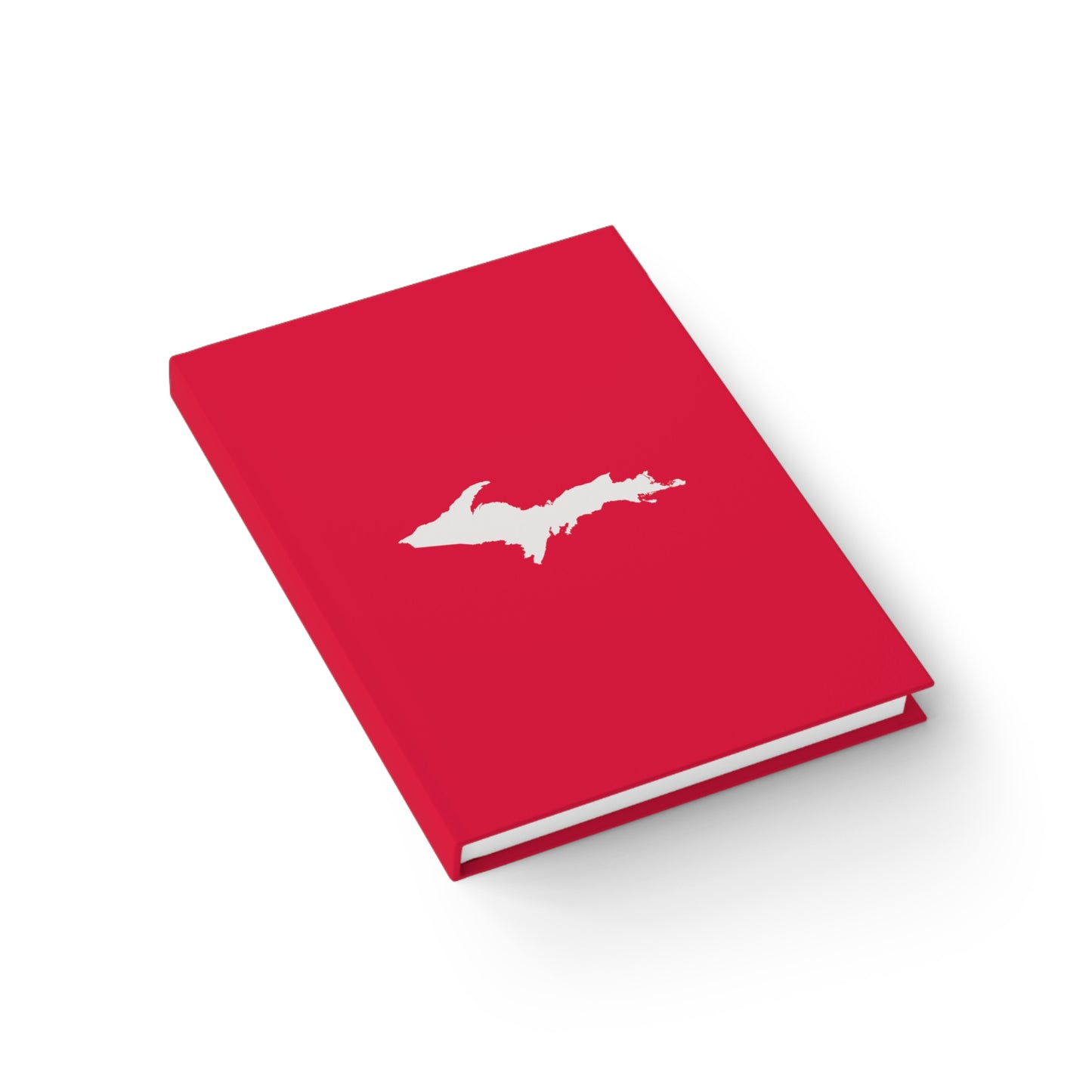 Michigan Upper Peninsula Blank Sketchbook (w/ UP Outline) | Lighthouse Red