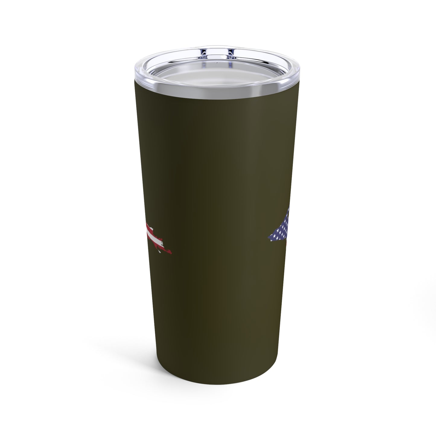 Michigan Upper Peninsula Tumbler (w/ UP USA Flag) | Millitary Green - 20oz