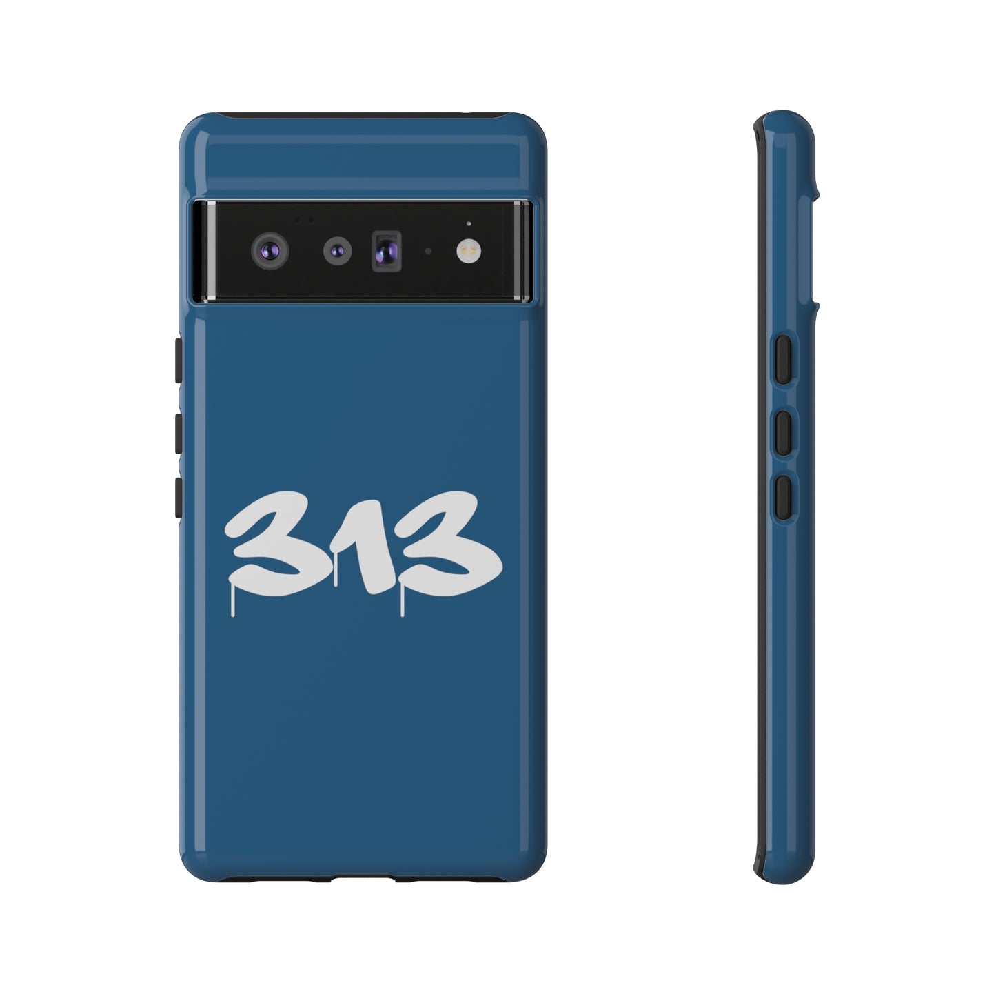 Detroit '313' Tough Phone Case (Blueberry Tag Font) | Samsung & Pixel Android