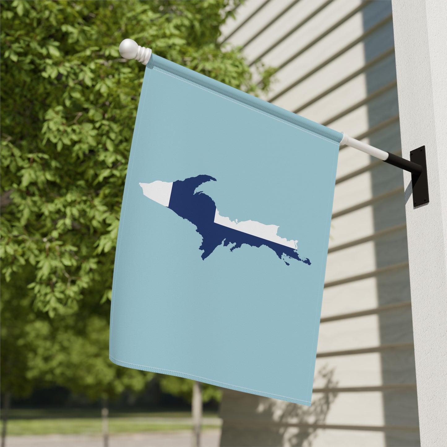 Michigan Upper Peninsula Home & Garden Flag (w/ UP Finland Flag) | '58 Caddie Blue