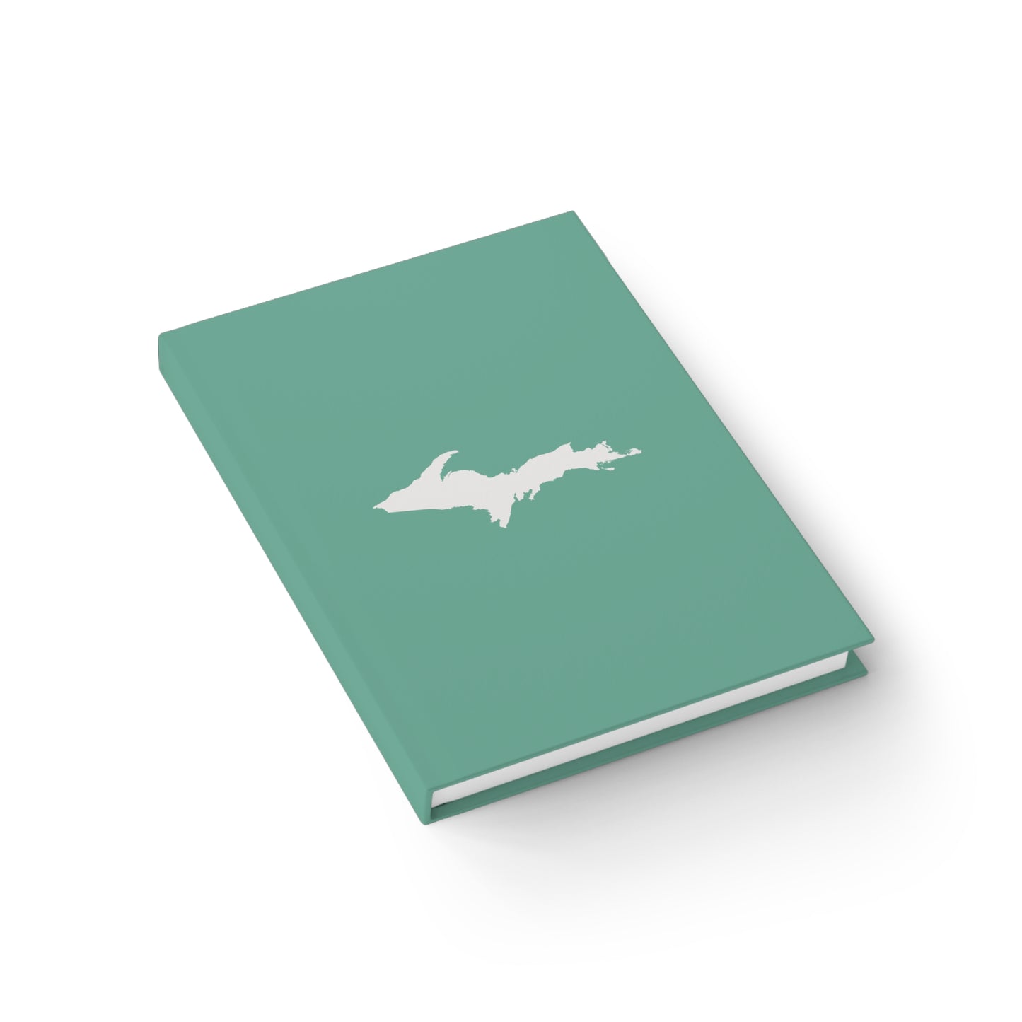 Michigan Upper Peninsula Blank Sketchbook (w/ UP Outline) | Metallic Mint Green