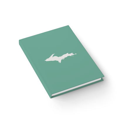 Michigan Upper Peninsula Blank Sketchbook (w/ UP Outline) | Metallic Mint Green