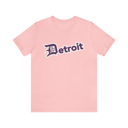 'Detroit' T-Shirt (Plum w/ Old English 'D') | Unisex Standard