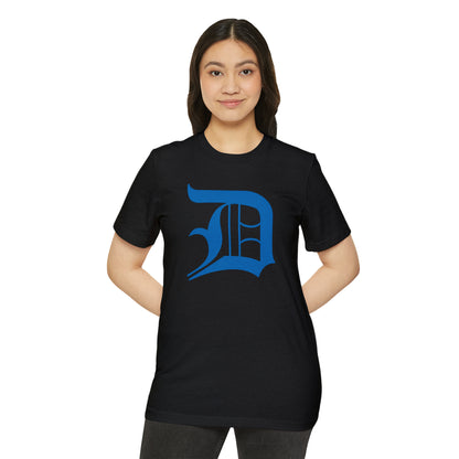 Detroit 'Old English D' T-Shirt (Azure) | Unisex Recycled Organic