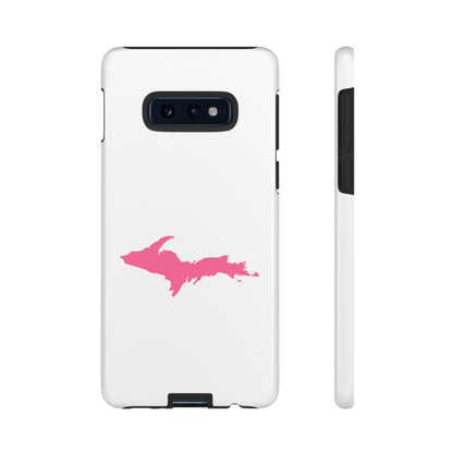 Michigan Upper Peninsula Tough Phone Case (w/ Pink UP Flag Outline) | Samsung & Pixel Android