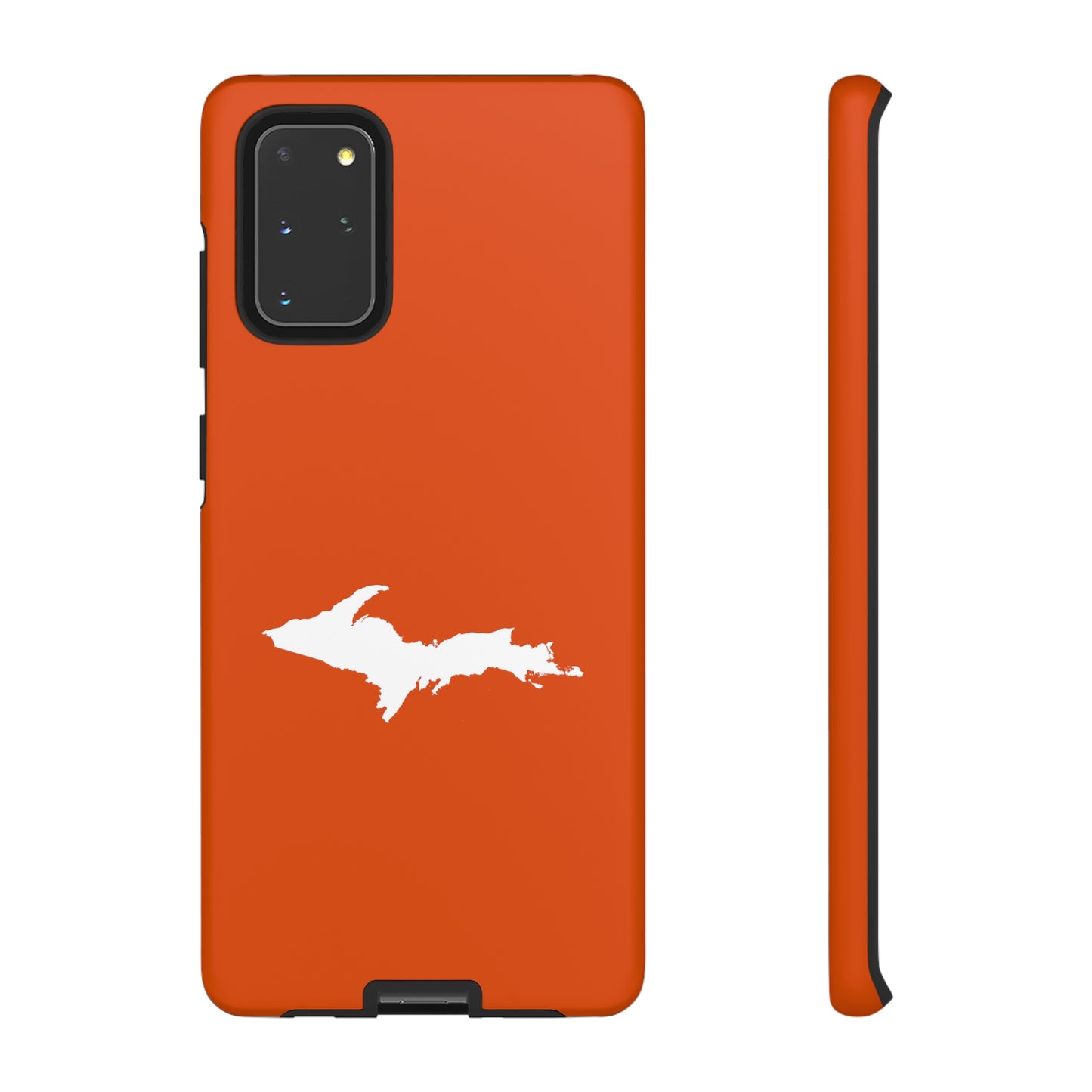 Michigan Upper Peninsula Tough Phone Case (Maple Leaf Orange w/ UP Outline) | Samsung & Pixel Android