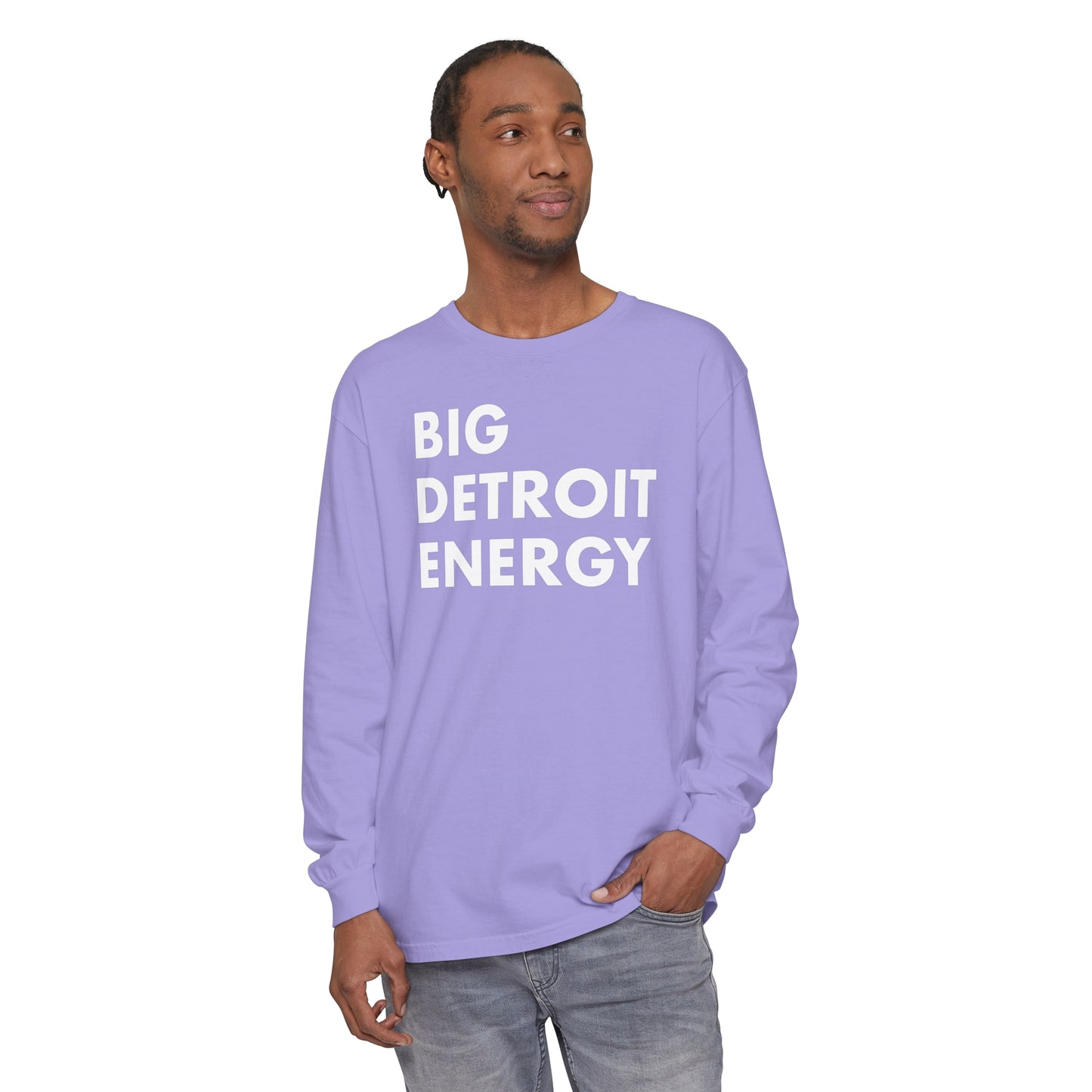 'Big Detroit Energy' Garment-Dyed T-Shirt | Unisex Long Sleeve