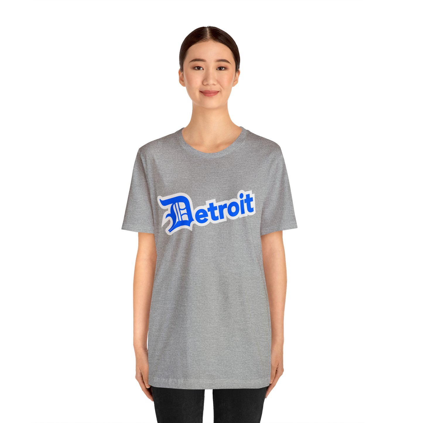 'Detroit' T-Shirt (MotorTown Blue w/ Old English 'D') | Unisex Standard