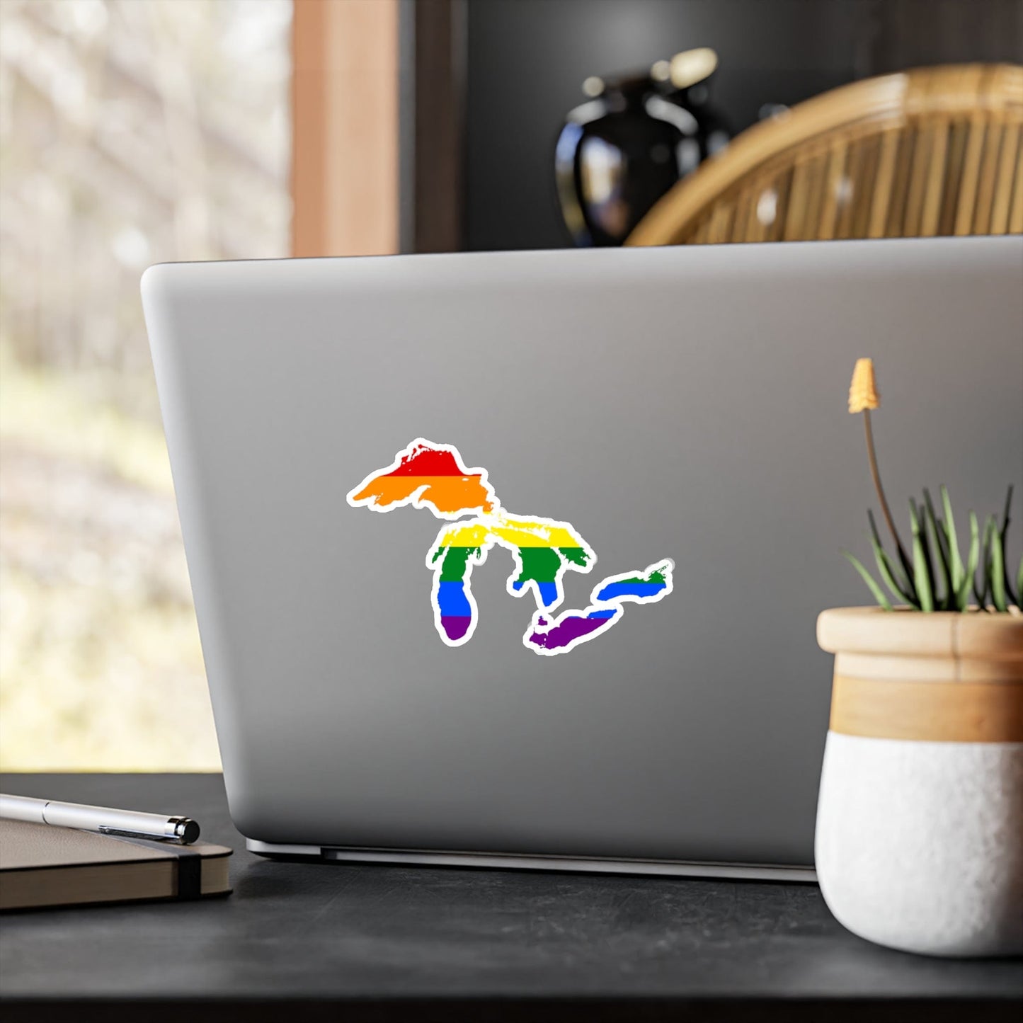 Great Lakes Kiss-Cut Windshield Decal | Rainbow Pride Edition