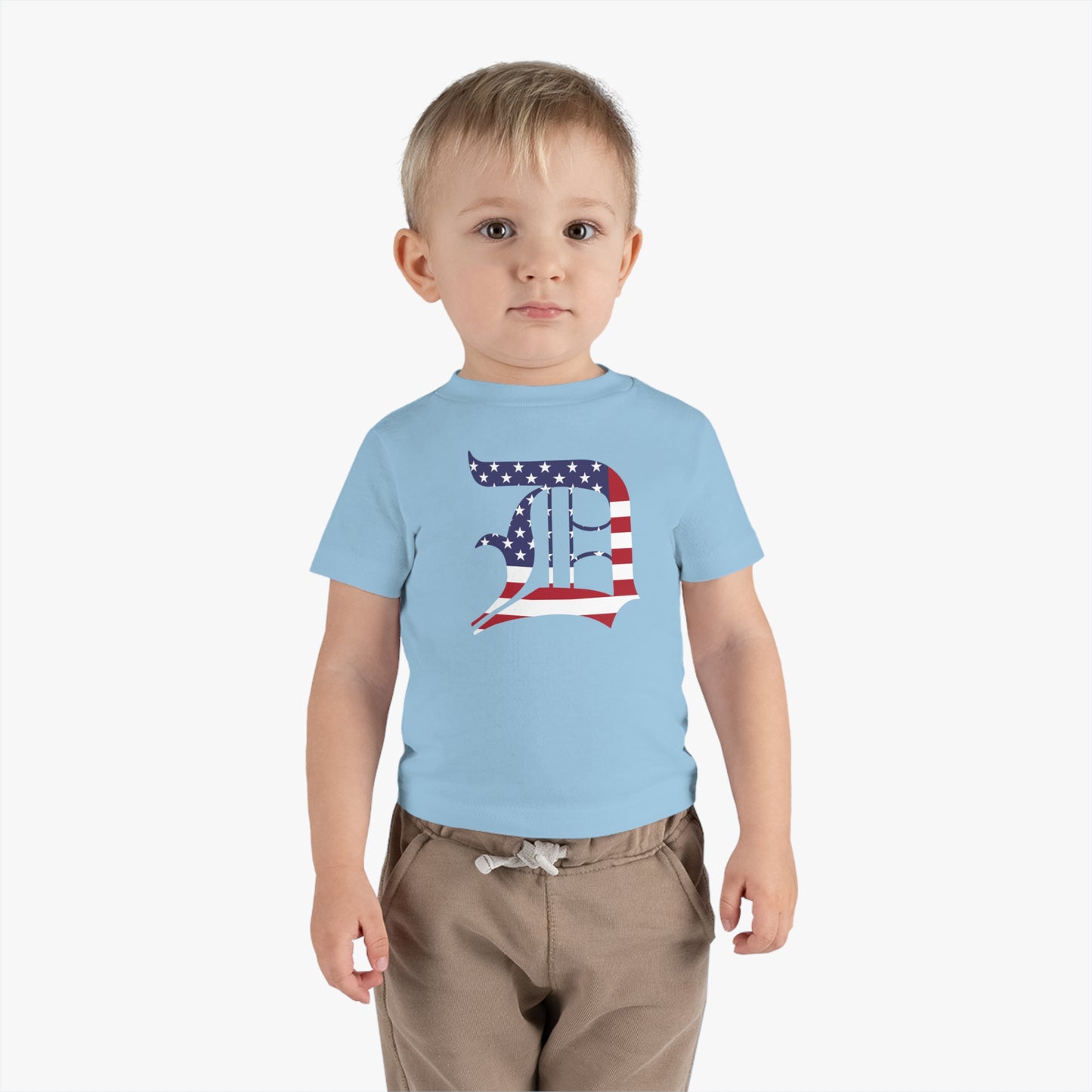 Detroit 'Old English D' Infant T-Shirt (Patriotic Edition) | Short Sleeve