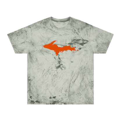 Michigan Upper Peninsula T-Shirt (w/ Orange UP Outline) | Unisex Color Blast