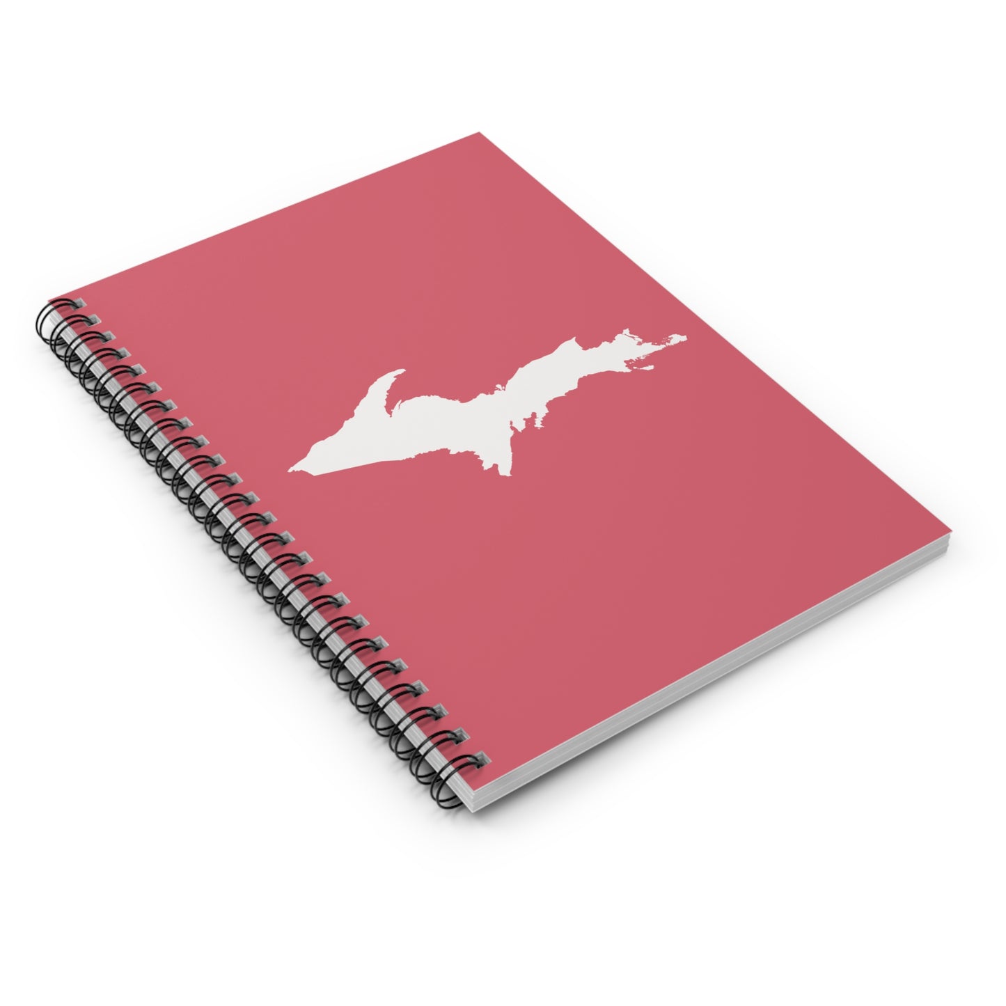 Michigan Upper Peninsula Spiral Notebook (w/ UP Outline) | Watermelon Pink
